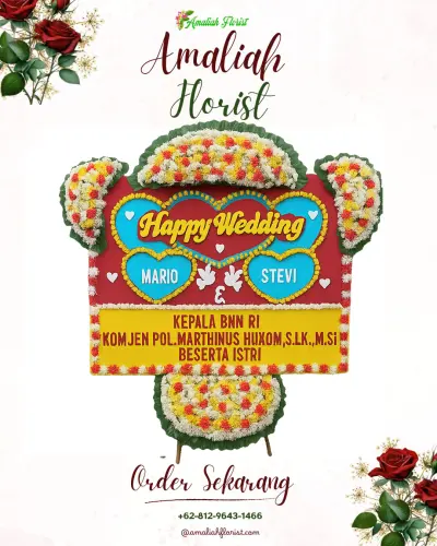 Karangan Papan Bunga Pernikahan di Tebing Tinggi Lama